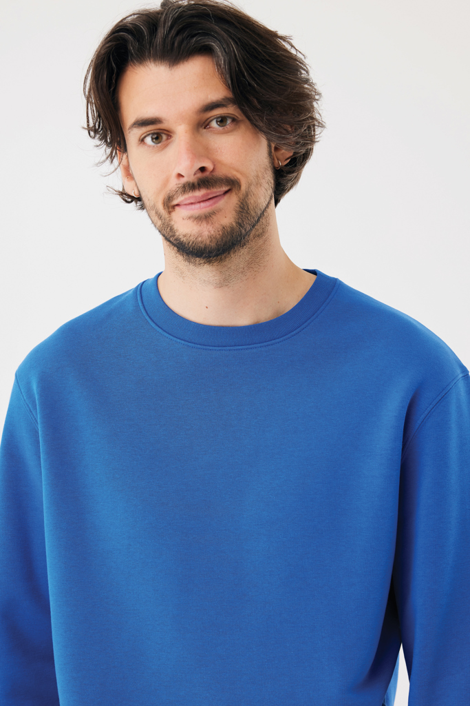 azul real Sudadera de cuello redondo de algodón reciclado Torla IQONIQ