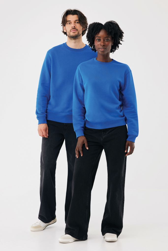 azul real Sudadera de cuello redondo de algodón reciclado Torla IQONIQ