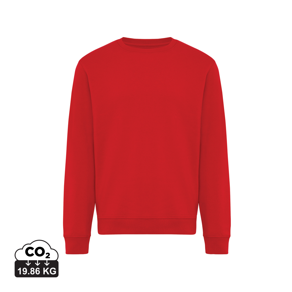 rojo Sudadera de cuello redondo de algodón reciclado Torla IQONIQ