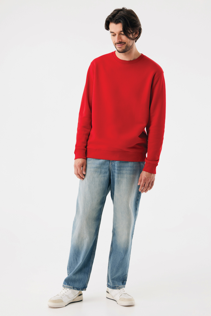 rojo Sudadera de cuello redondo de algodón reciclado Torla IQONIQ