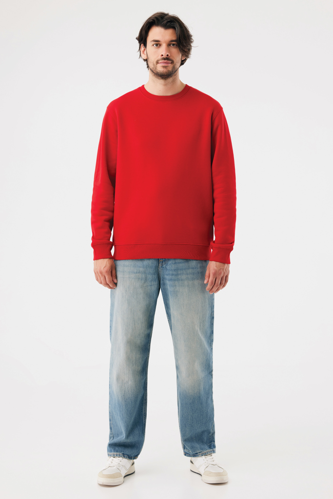 rojo Sudadera de cuello redondo de algodón reciclado Torla IQONIQ