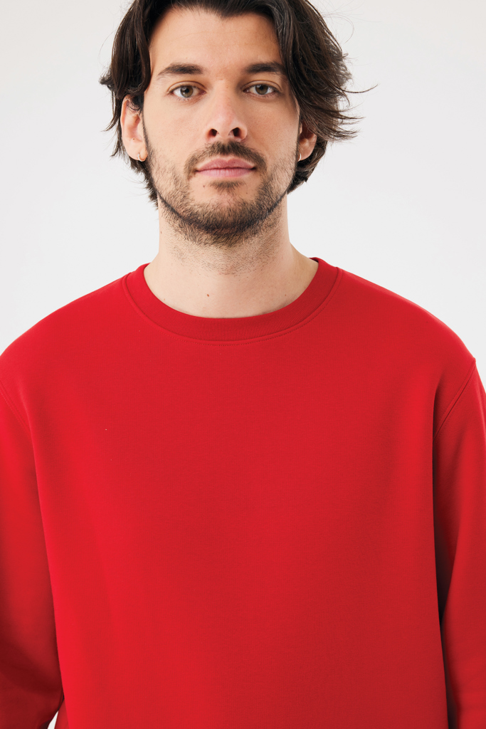 rojo Sudadera de cuello redondo de algodón reciclado Torla IQONIQ
