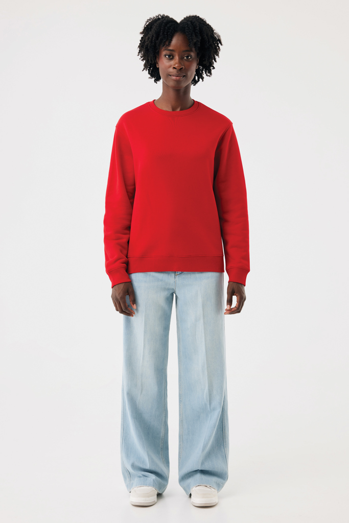 rojo Sudadera de cuello redondo de algodón reciclado Torla IQONIQ
