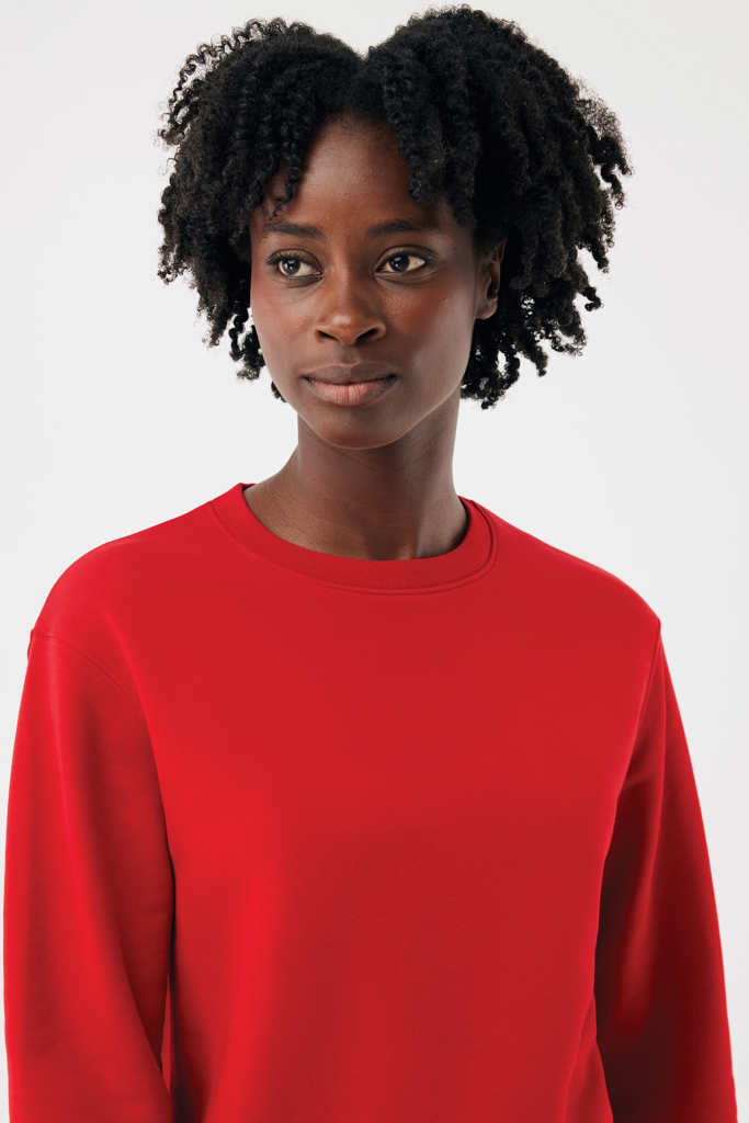 rojo Sudadera de cuello redondo de algodón reciclado Torla IQONIQ