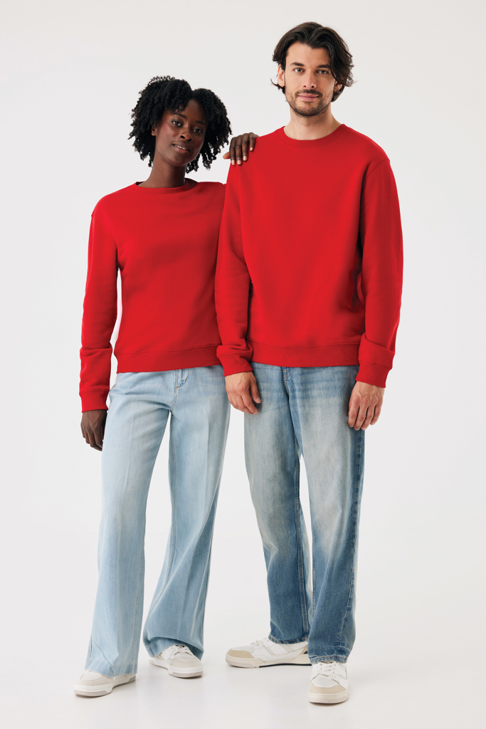 rojo Sudadera de cuello redondo de algodón reciclado Torla IQONIQ