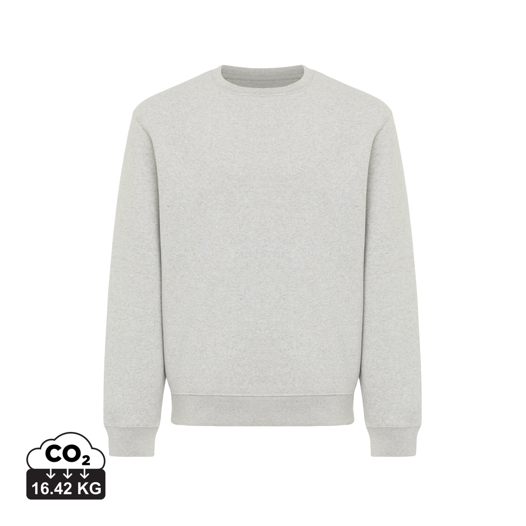 light heather grey Sudadera de cuello redondo de algodón reciclado Torla IQONIQ