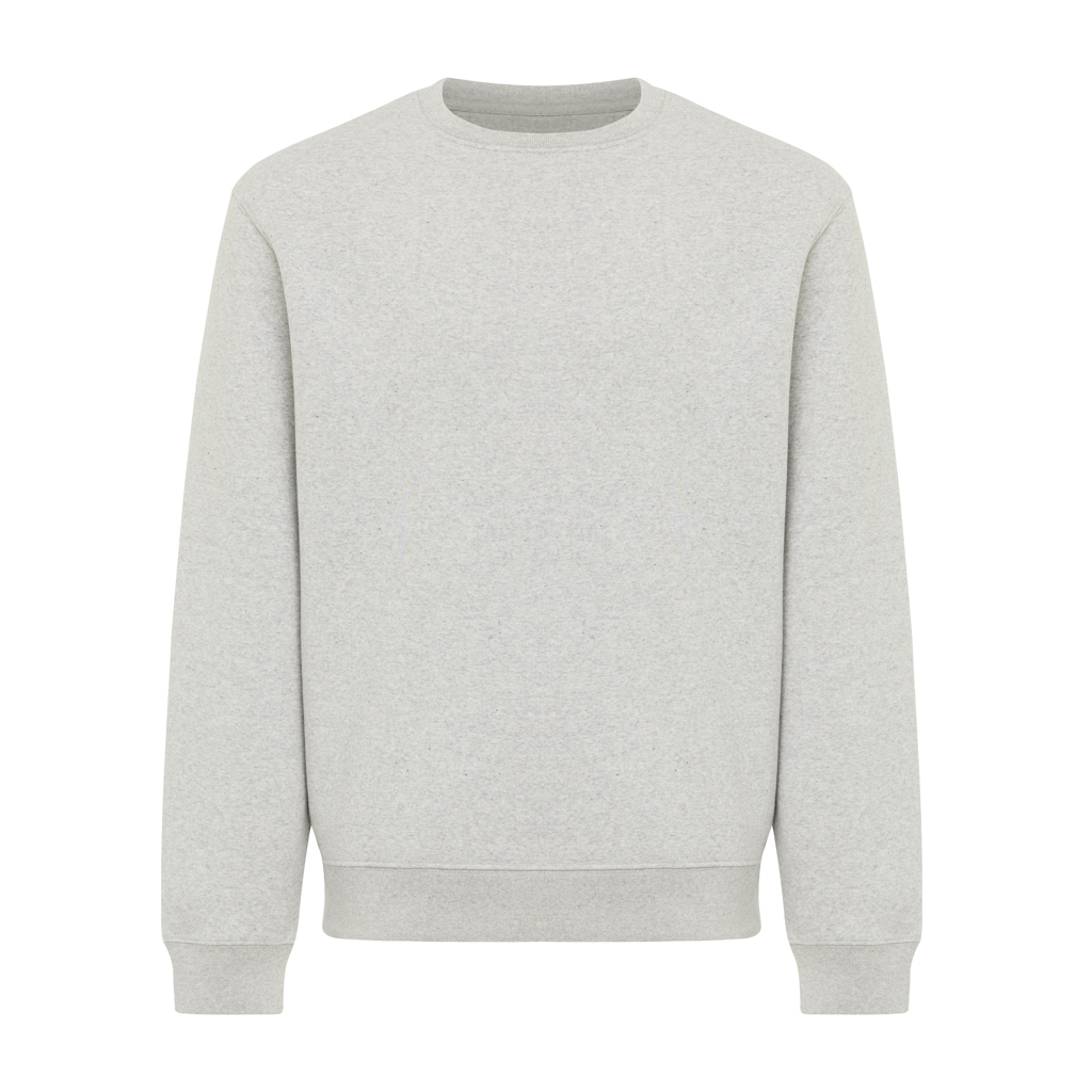 light heather grey Sudadera de cuello redondo de algodón reciclado Torla IQONIQ
