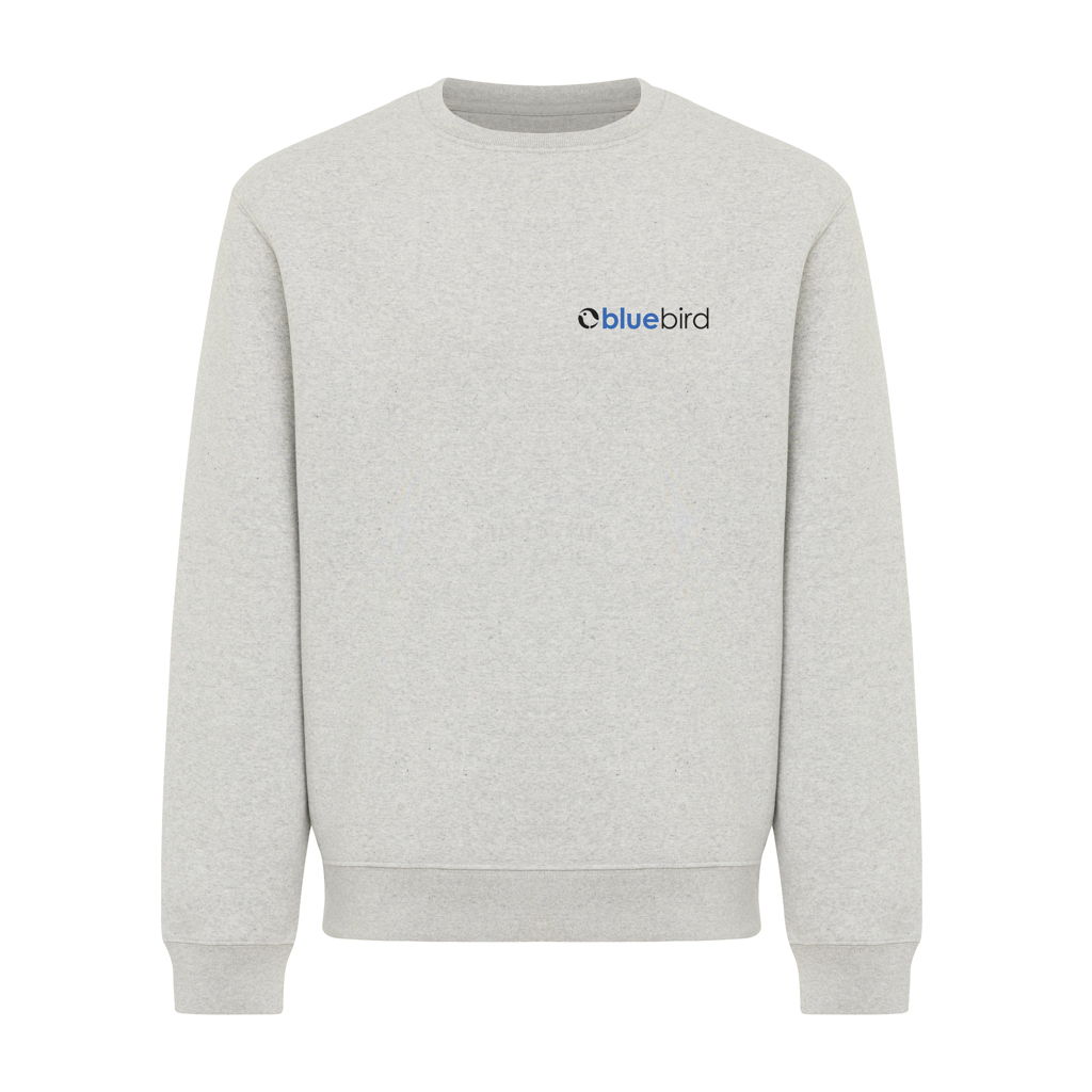 light heather grey Sudadera de cuello redondo de algodón reciclado Torla IQONIQ