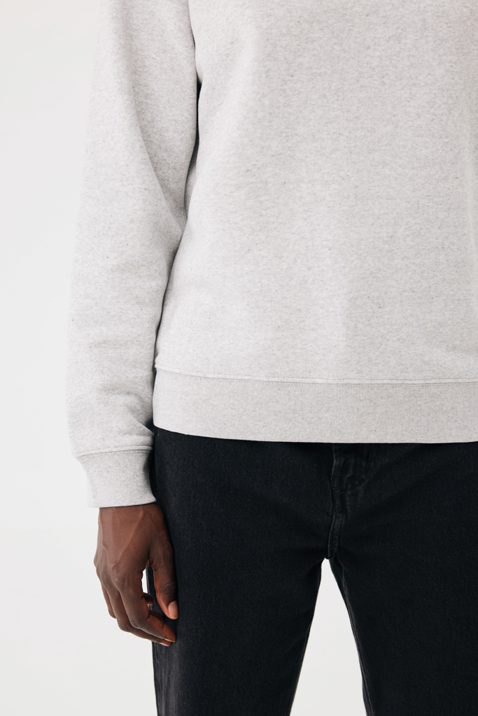 light heather grey Sudadera de cuello redondo de algodón reciclado Torla IQONIQ