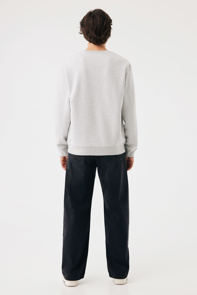 light heather grey Sudadera de cuello redondo de algodón reciclado Torla IQONIQ