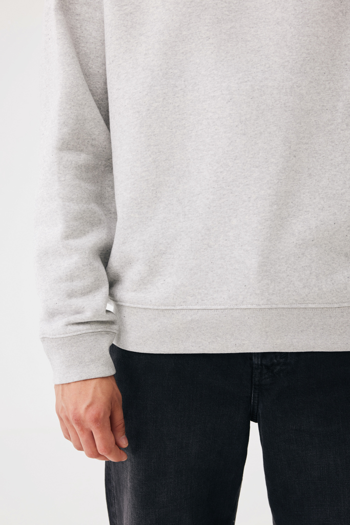 light heather grey Sudadera de cuello redondo de algodón reciclado Torla IQONIQ