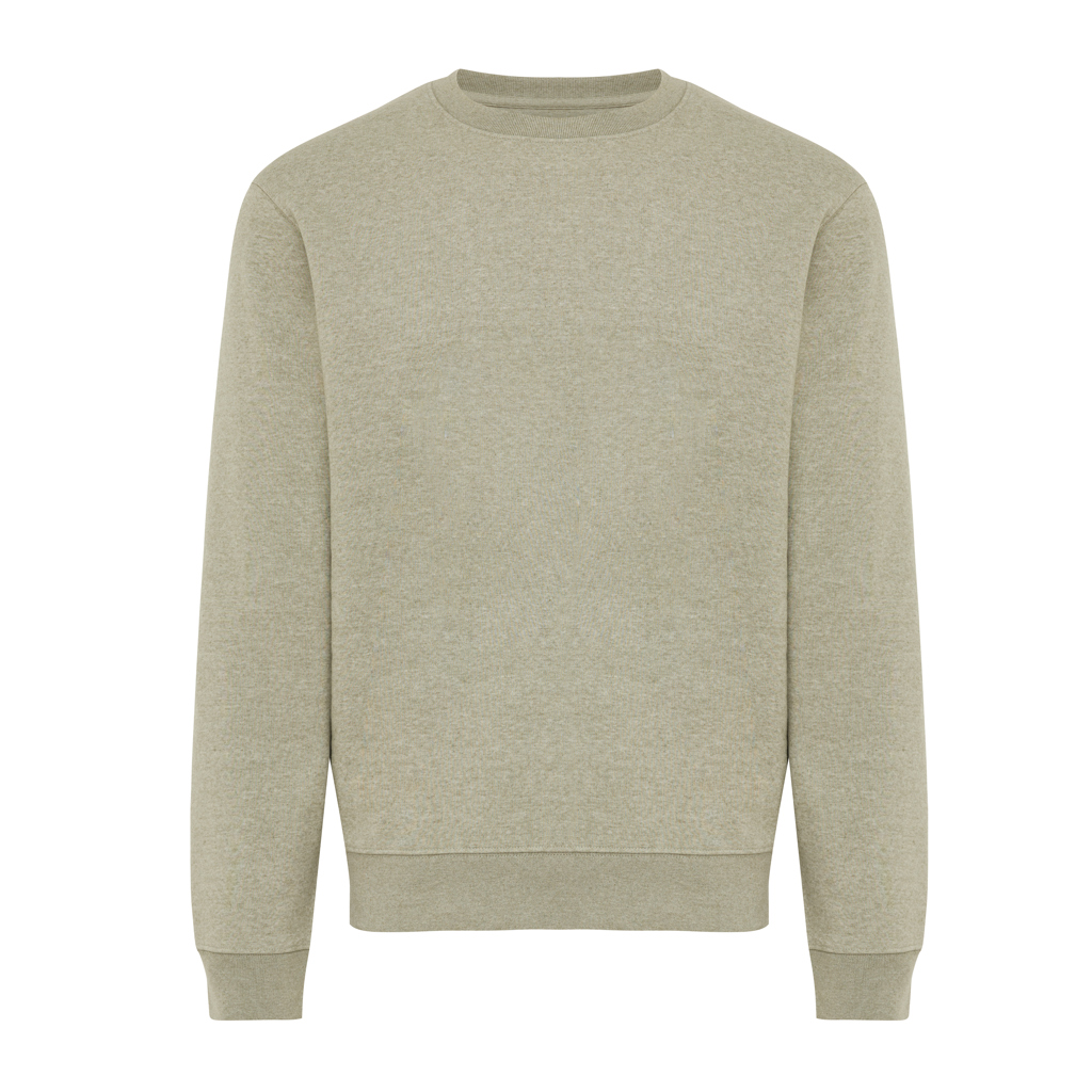 light heather green Sudadera de cuello redondo de algodón reciclado Torla IQONIQ