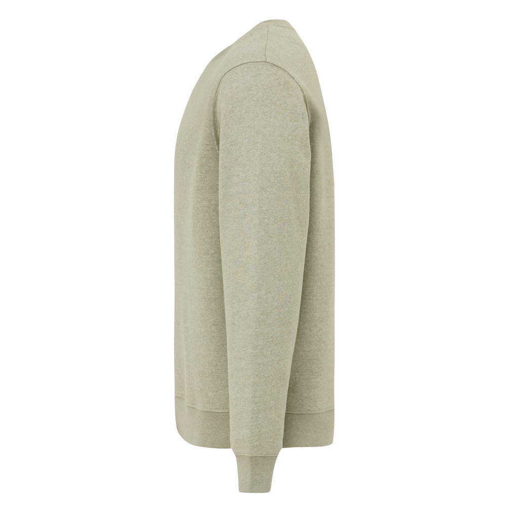 light heather green Sudadera de cuello redondo de algodón reciclado Torla IQONIQ