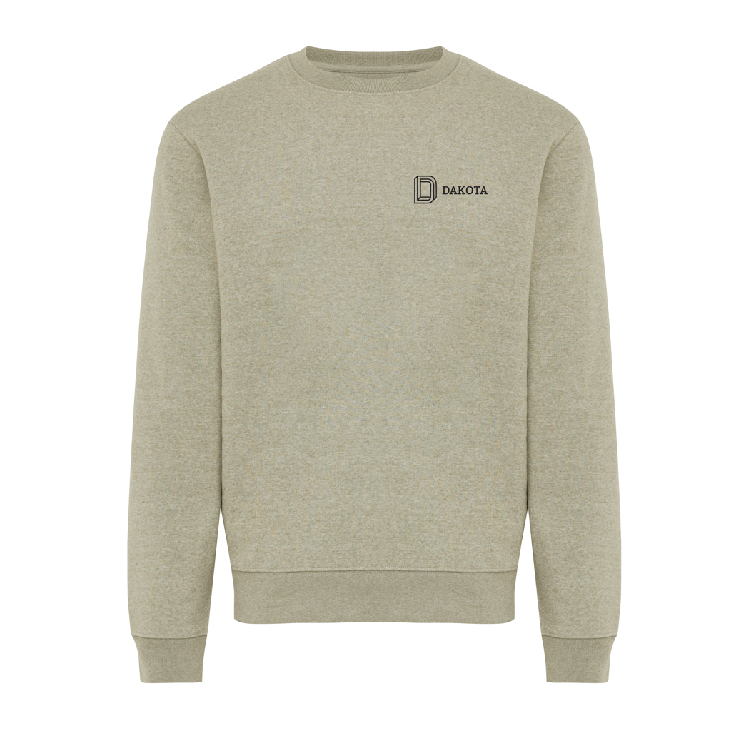 light heather green Sudadera de cuello redondo de algodón reciclado Torla IQONIQ