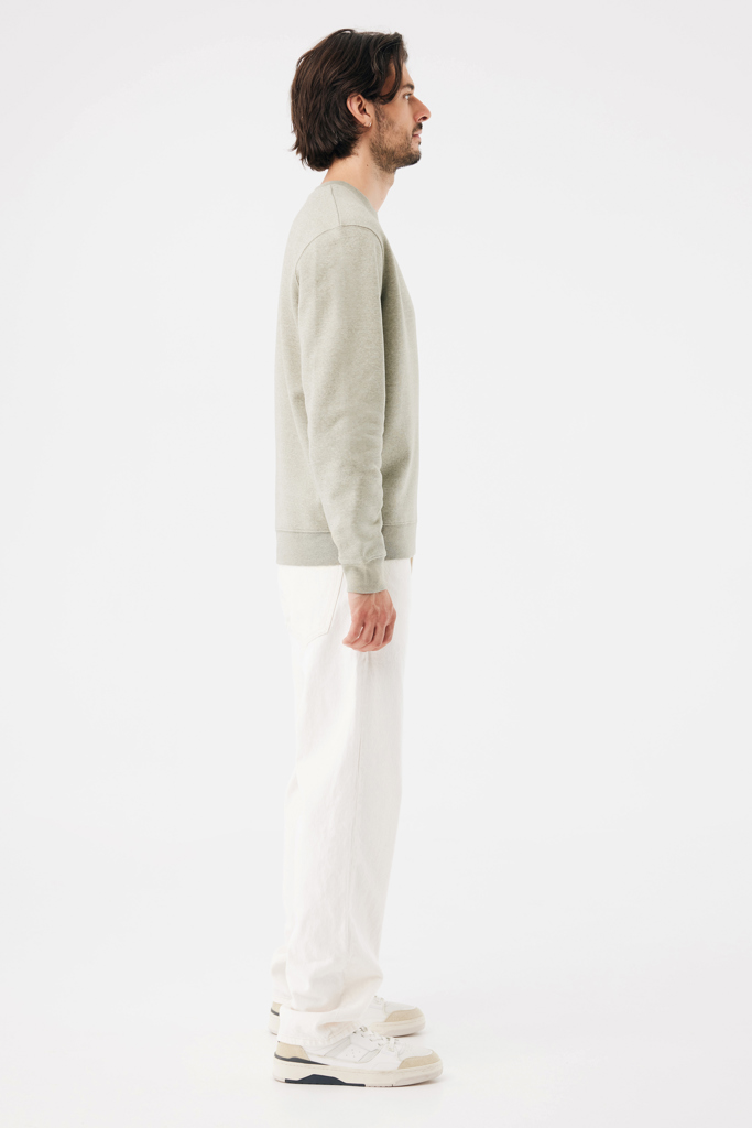 light heather green Sudadera de cuello redondo de algodón reciclado Torla IQONIQ