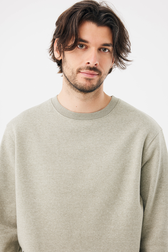 light heather green Sudadera de cuello redondo de algodón reciclado Torla IQONIQ