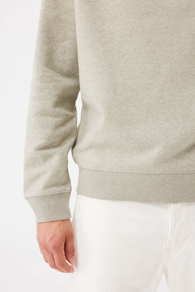 light heather green Sudadera de cuello redondo de algodón reciclado Torla IQONIQ