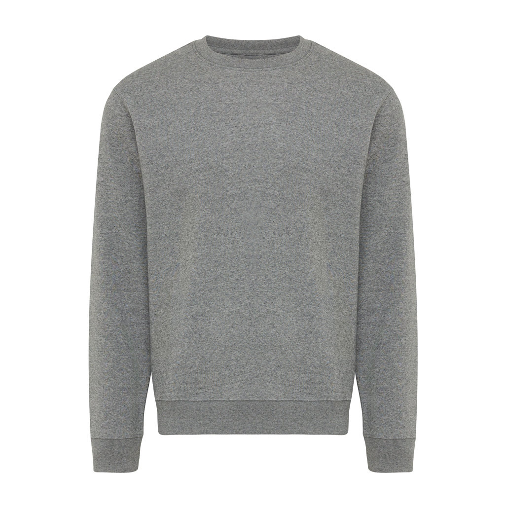 light heather anthracite Sudadera de cuello redondo de algodón reciclado Torla IQONIQ