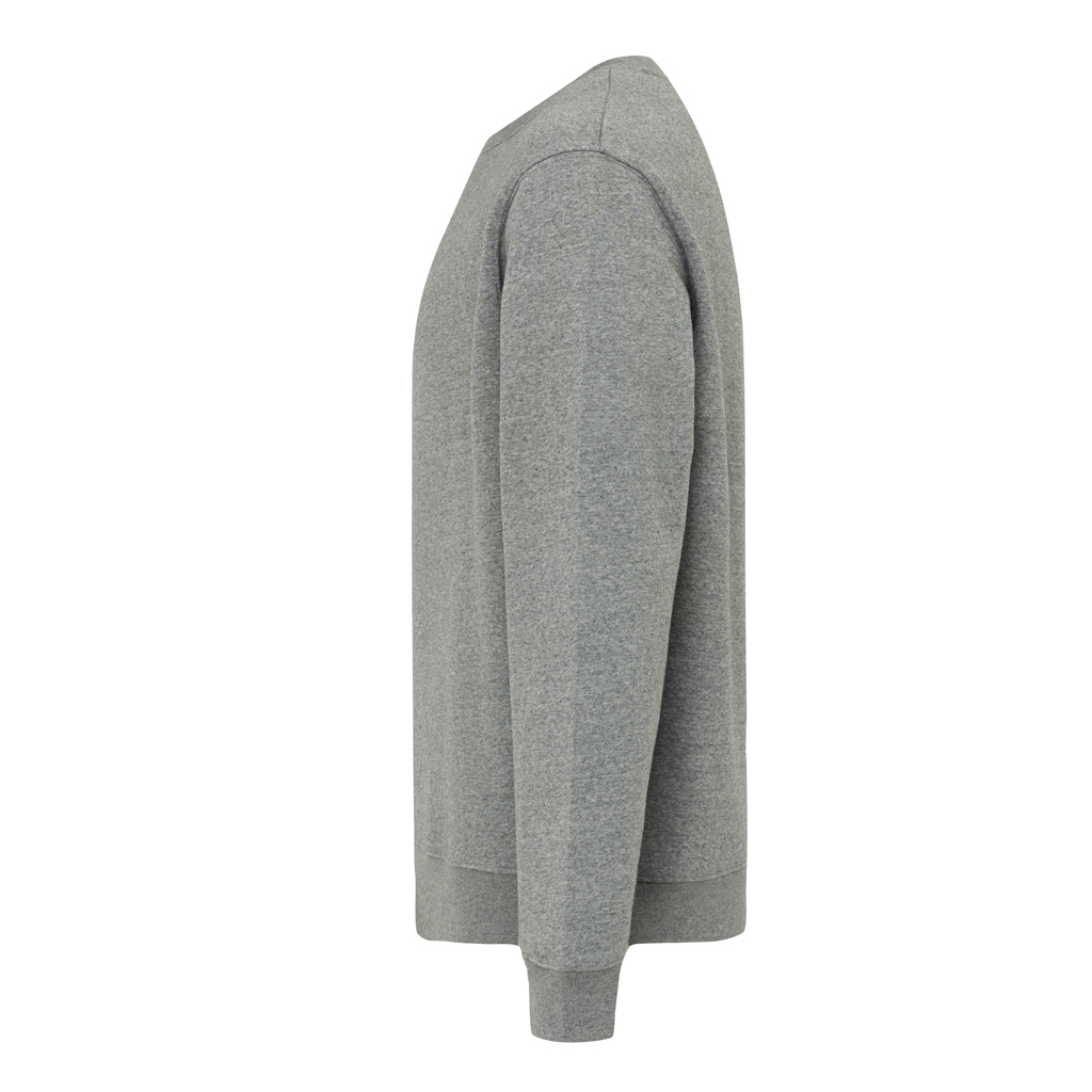 light heather anthracite Sudadera de cuello redondo de algodón reciclado Torla IQONIQ