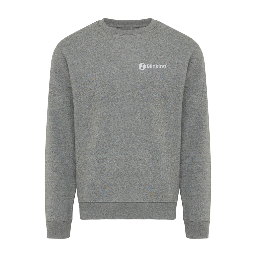 light heather anthracite Sudadera de cuello redondo de algodón reciclado Torla IQONIQ