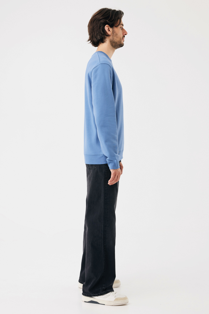 moon blue Sudadera de cuello redondo de algodón reciclado Torla IQONIQ
