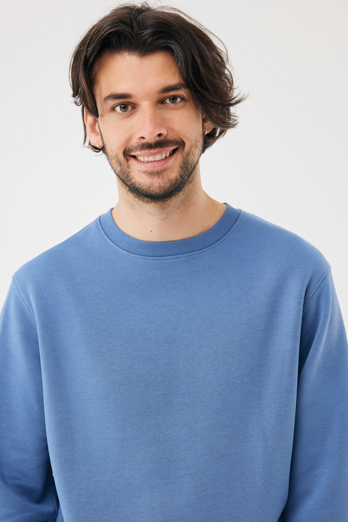 moon blue Sudadera de cuello redondo de algodón reciclado Torla IQONIQ