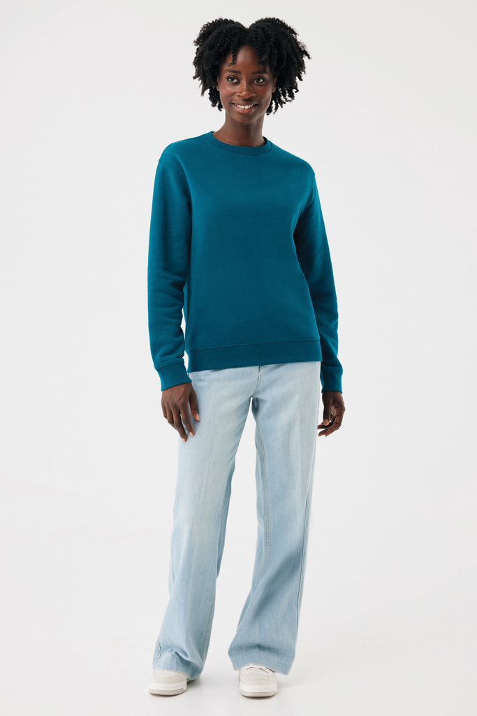 dark teal Sudadera de cuello redondo de algodón reciclado Torla IQONIQ