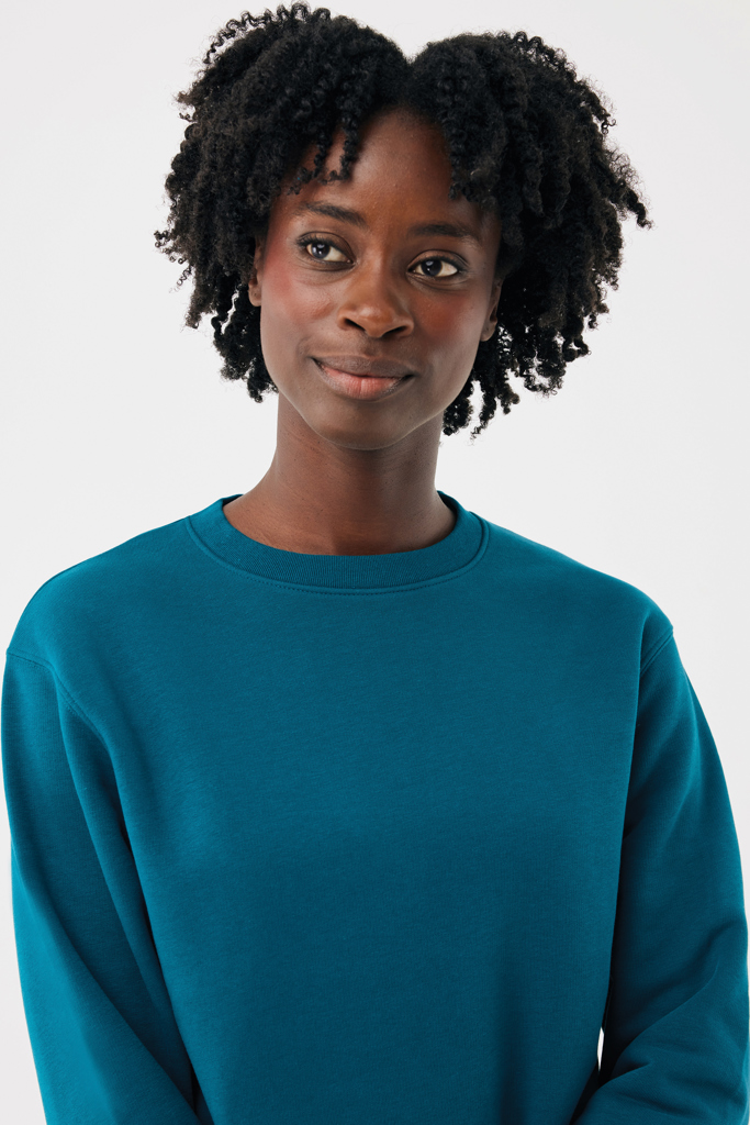 dark teal Sudadera de cuello redondo de algodón reciclado Torla IQONIQ