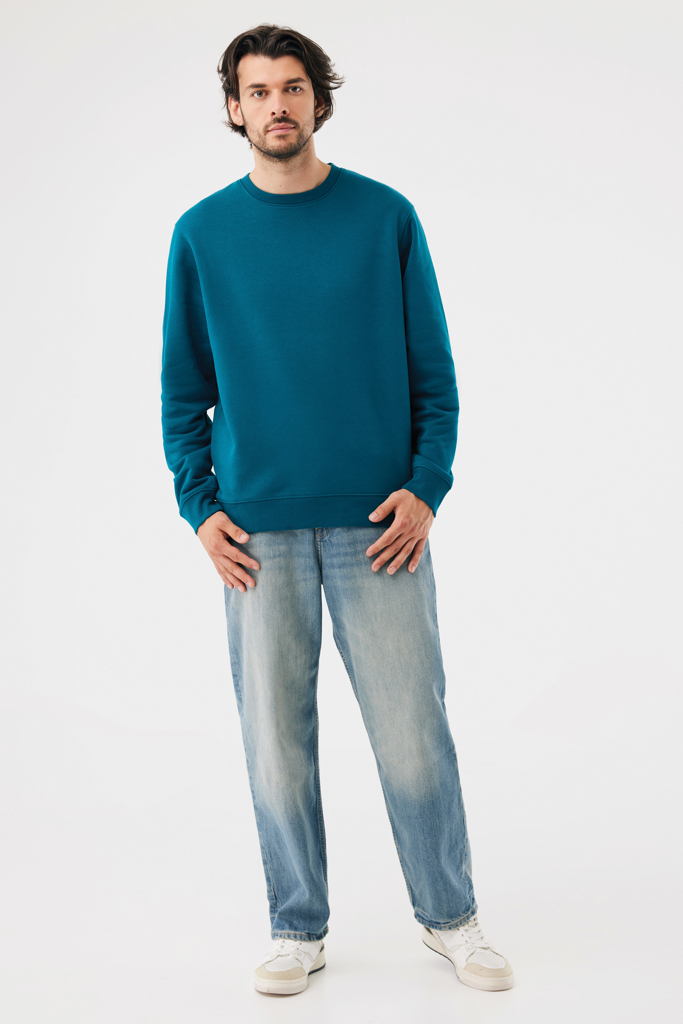dark teal Sudadera de cuello redondo de algodón reciclado Torla IQONIQ