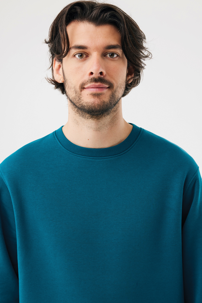 dark teal Sudadera de cuello redondo de algodón reciclado Torla IQONIQ