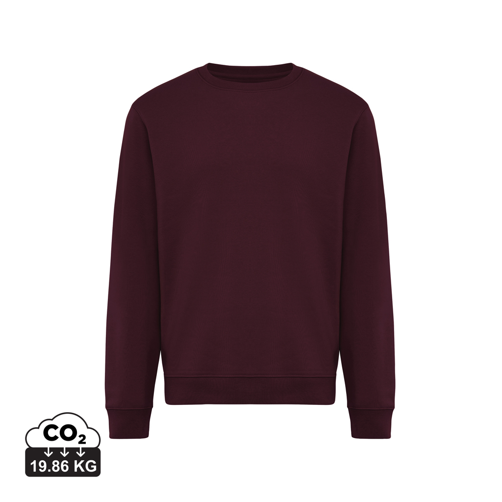 merlot Sudadera de cuello redondo de algodón reciclado Torla IQONIQ