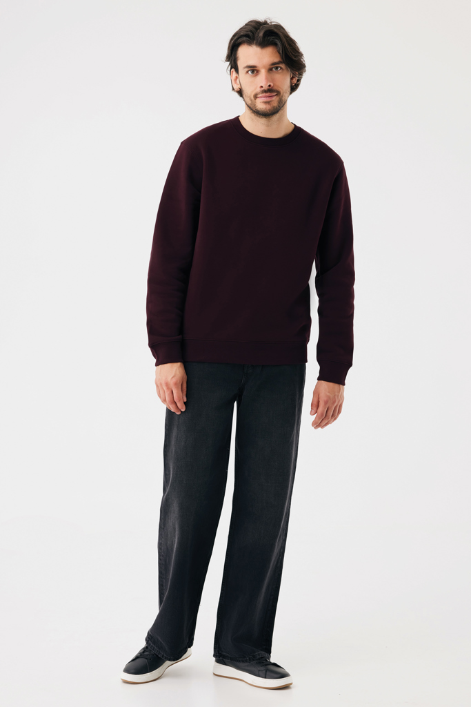 merlot Sudadera de cuello redondo de algodón reciclado Torla IQONIQ