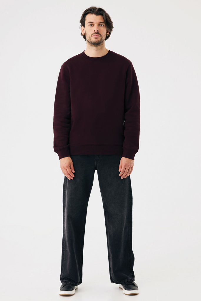 merlot Sudadera de cuello redondo de algodón reciclado Torla IQONIQ