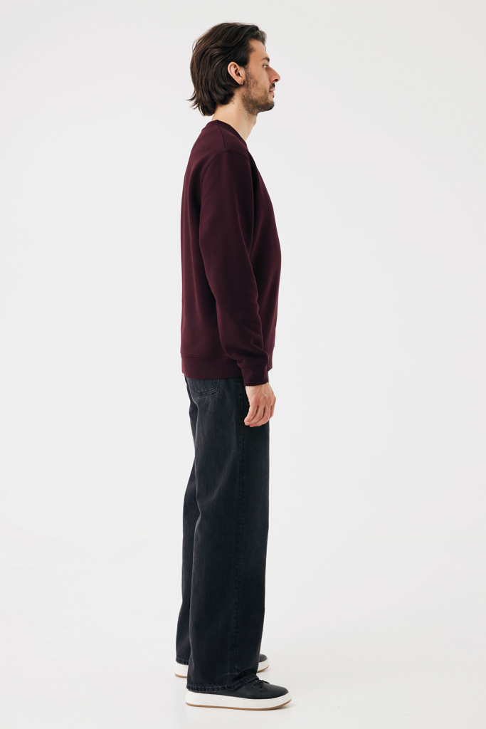 merlot Sudadera de cuello redondo de algodón reciclado Torla IQONIQ
