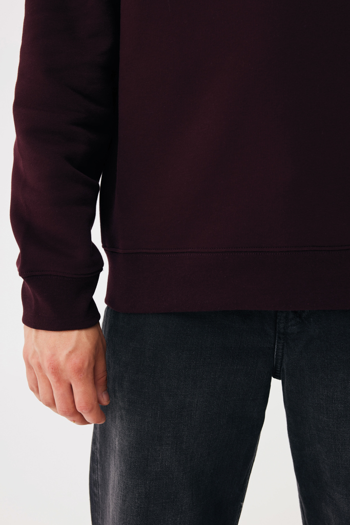 merlot Sudadera de cuello redondo de algodón reciclado Torla IQONIQ