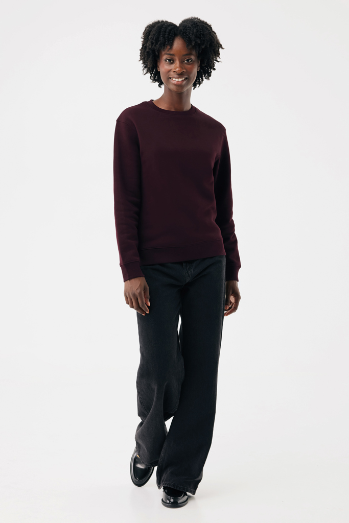 merlot Sudadera de cuello redondo de algodón reciclado Torla IQONIQ
