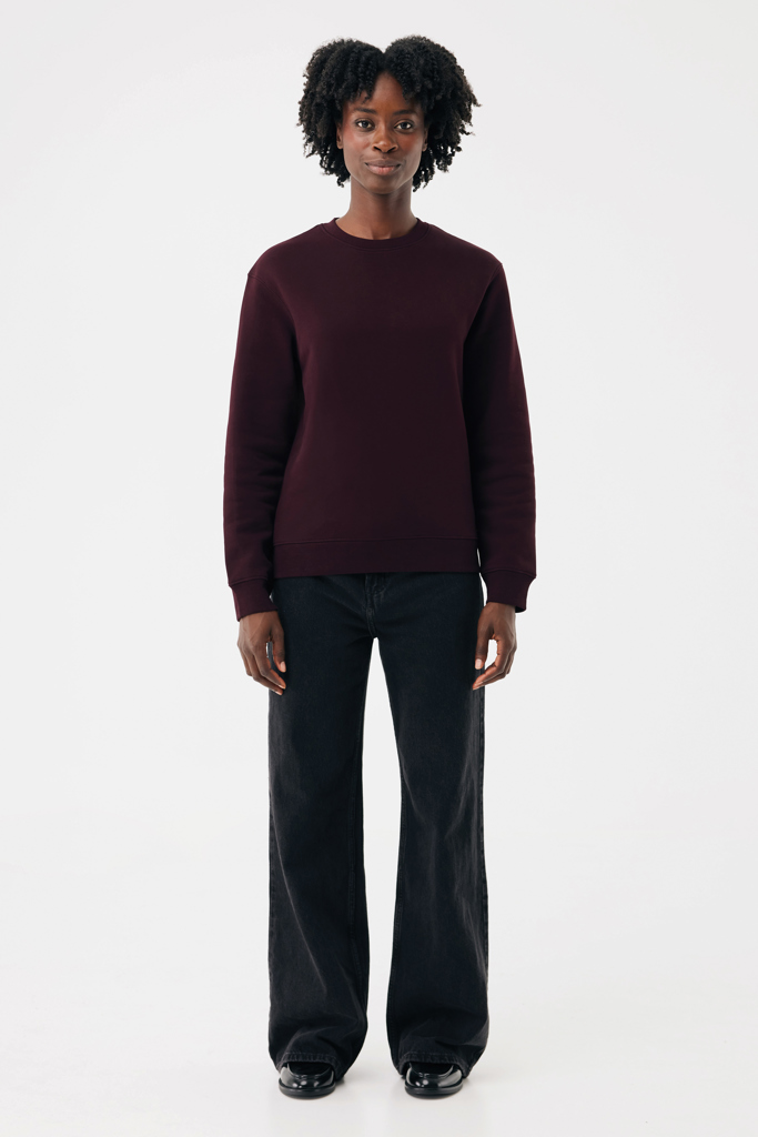 merlot Sudadera de cuello redondo de algodón reciclado Torla IQONIQ
