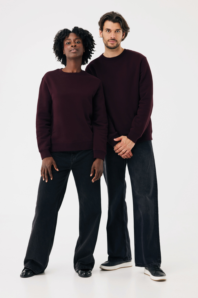merlot Sudadera de cuello redondo de algodón reciclado Torla IQONIQ