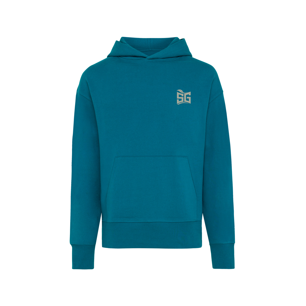 dark teal IQONIQ Yoho Sudadera Capucha Relax Fit Algodón Reciclado