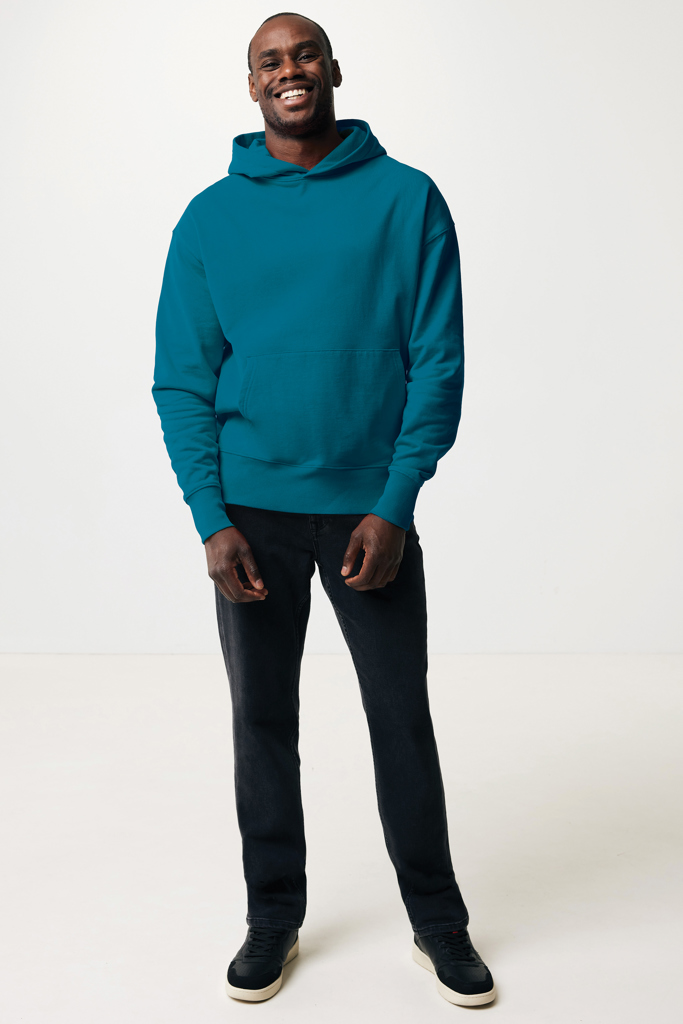dark teal IQONIQ Yoho Sudadera Capucha Relax Fit Algodón Reciclado