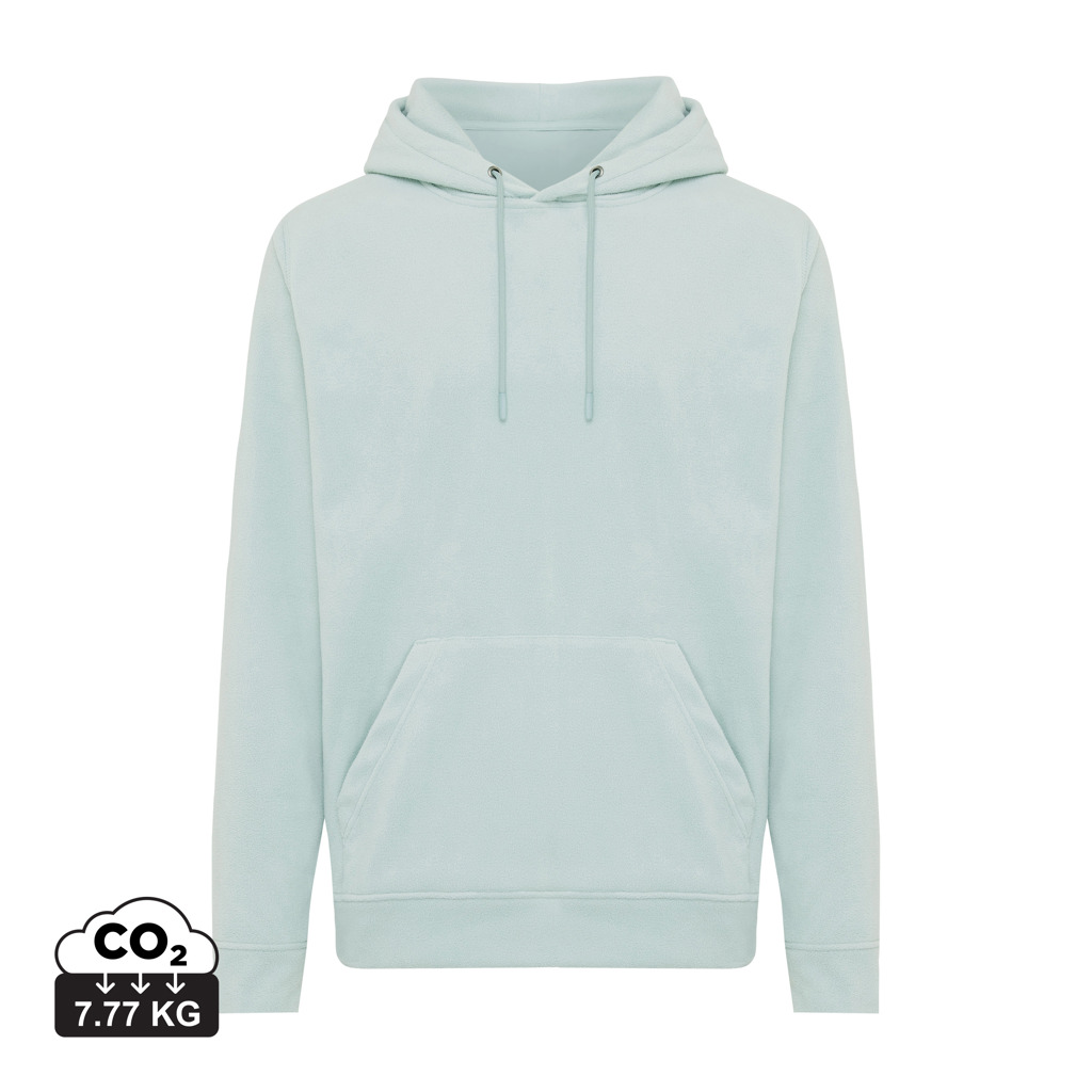 Iqoniq Trivor hoodie i mikrofleece af genanvendt polyester, Iceberg green