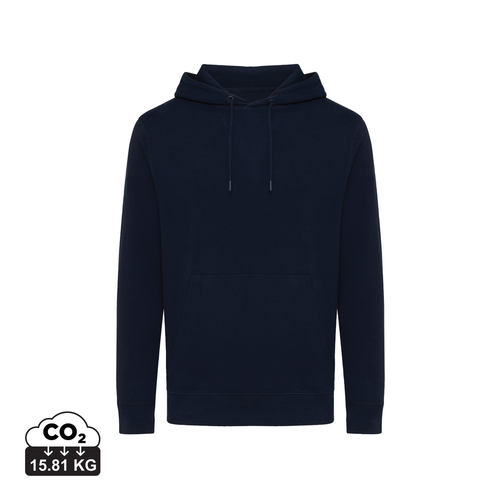 azul marino IQONIQ Rila Sudadera Capucha Light Weight Algodón Reciclado