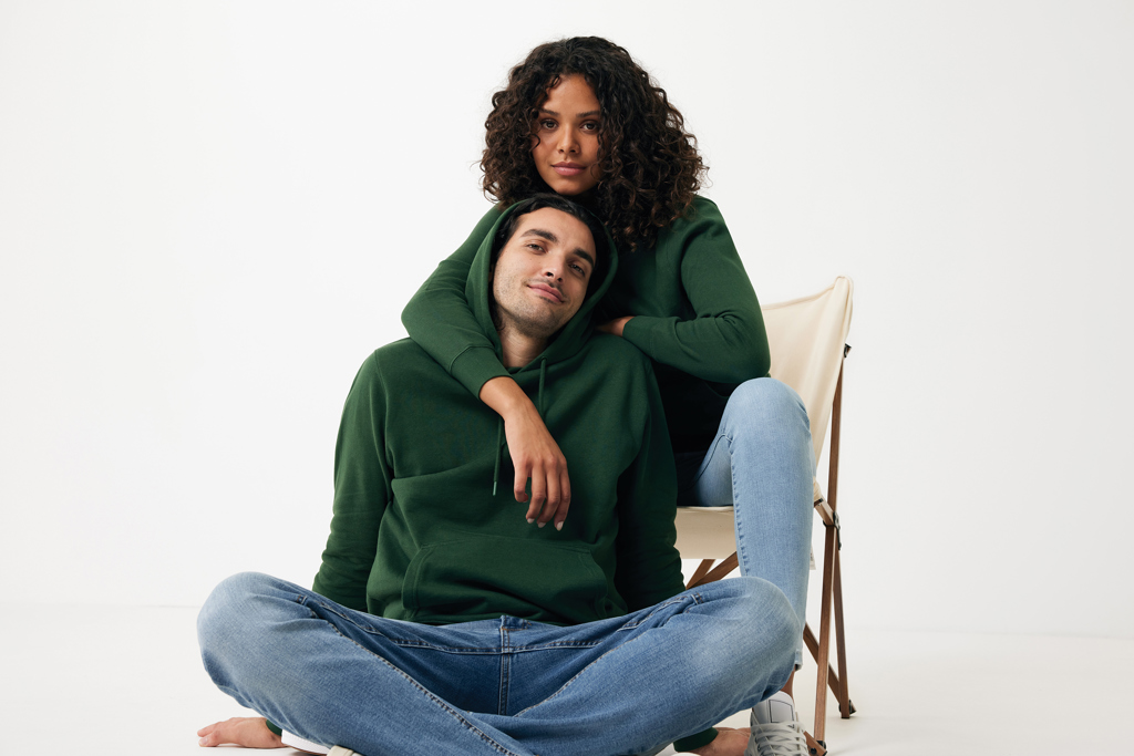 forest green IQONIQ Rila Sudadera Capucha Light Weight Algodón Reciclado