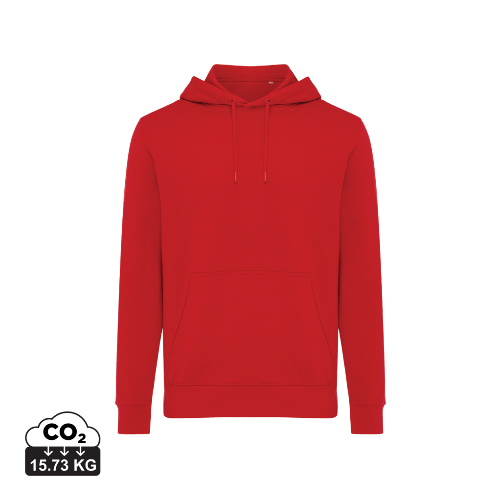 rojo IQONIQ Rila Sudadera Capucha Light Weight Algodón Reciclado