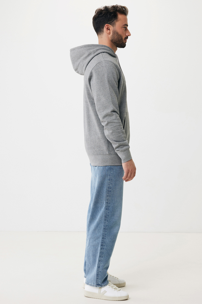 light heather anthracite IQONIQ Rila Sudadera Capucha Light Weight Algodón Reciclado