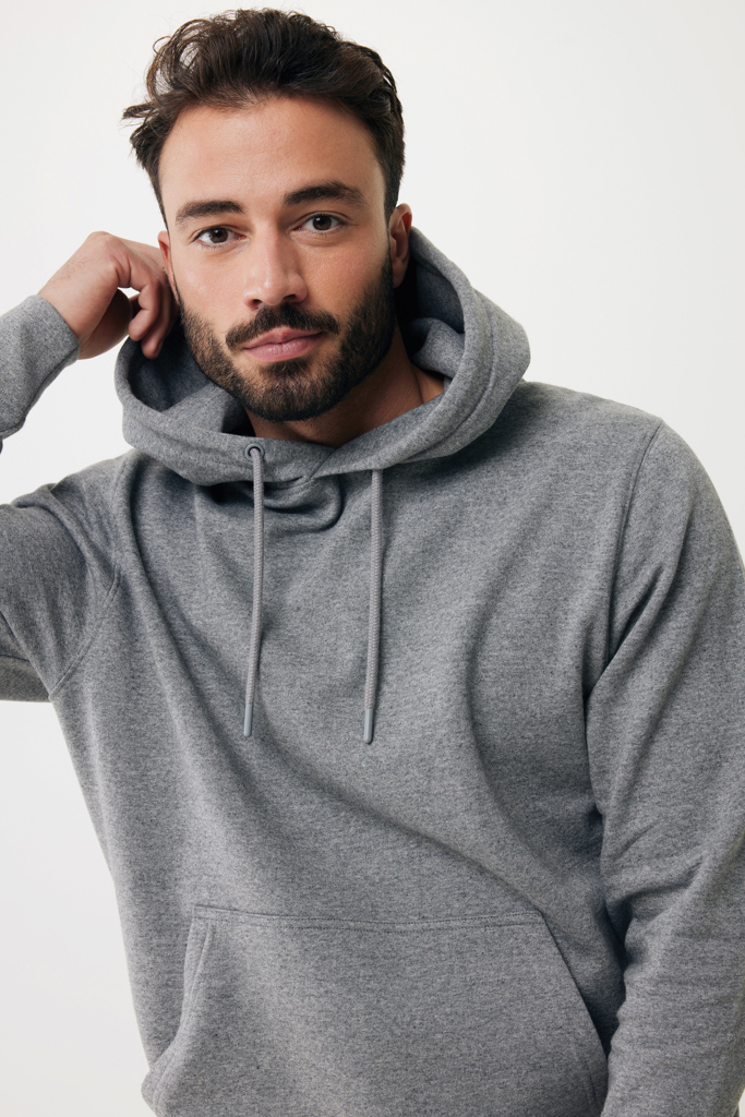 light heather anthracite IQONIQ Rila Sudadera Capucha Light Weight Algodón Reciclado