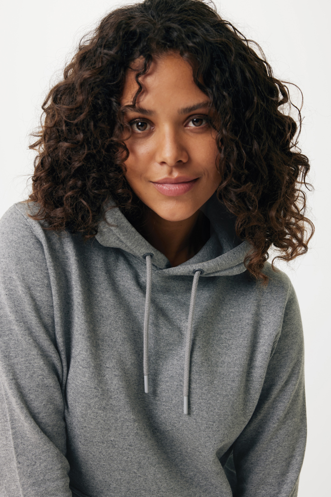 light heather anthracite IQONIQ Rila Sudadera Capucha Light Weight Algodón Reciclado