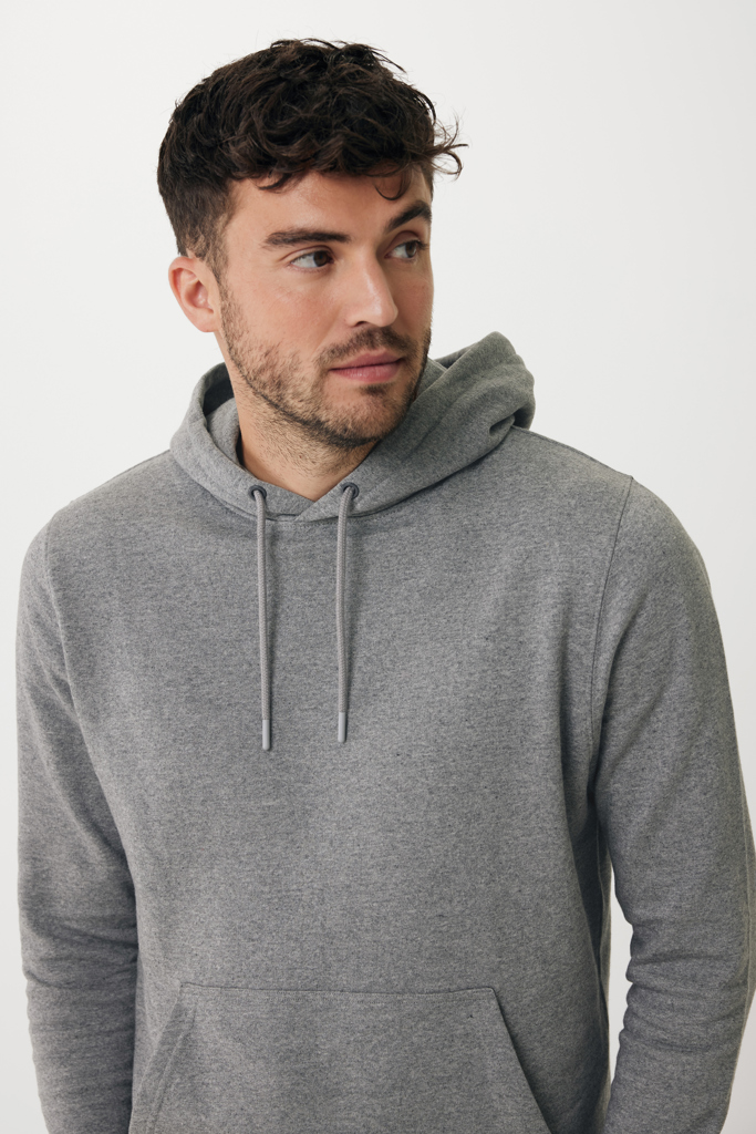 light heather anthracite IQONIQ Rila Sudadera Capucha Light Weight Algodón Reciclado