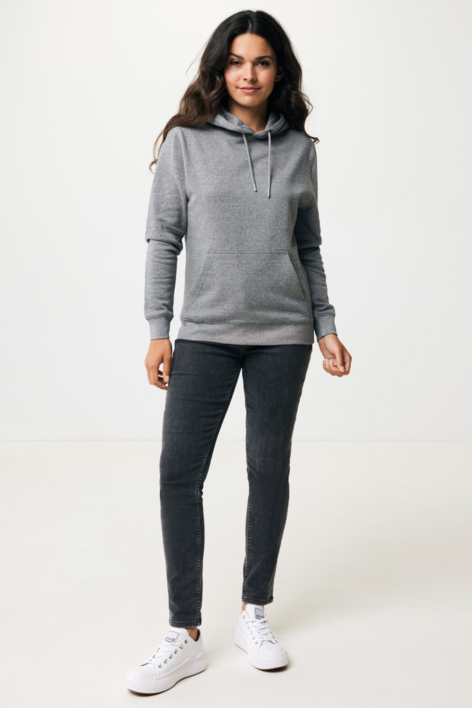 light heather anthracite IQONIQ Rila Sudadera Capucha Light Weight Algodón Reciclado