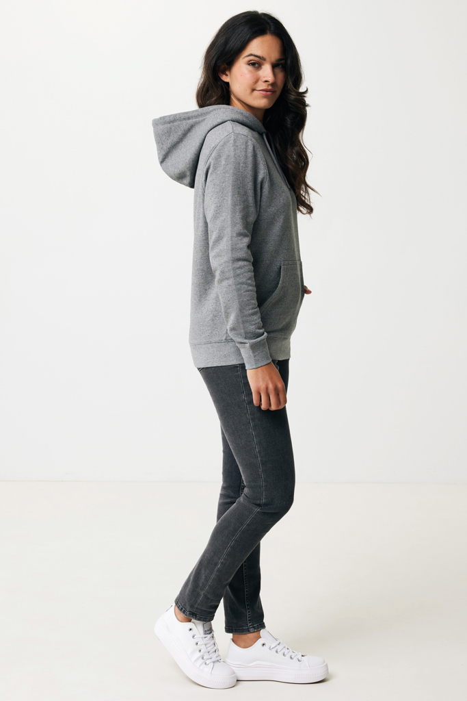 light heather anthracite IQONIQ Rila Sudadera Capucha Light Weight Algodón Reciclado